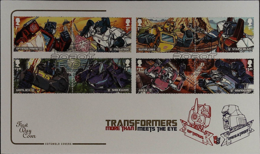 2022 TRANSFORMERS COTSWOLD FDC - Botts Lane, Swadlingcote Postmark