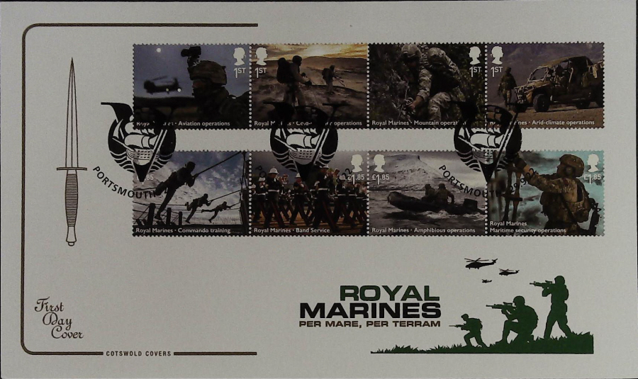 2022 ROYAL MARINES SET COTSWOLD FDC - Portsmouth, Postmark