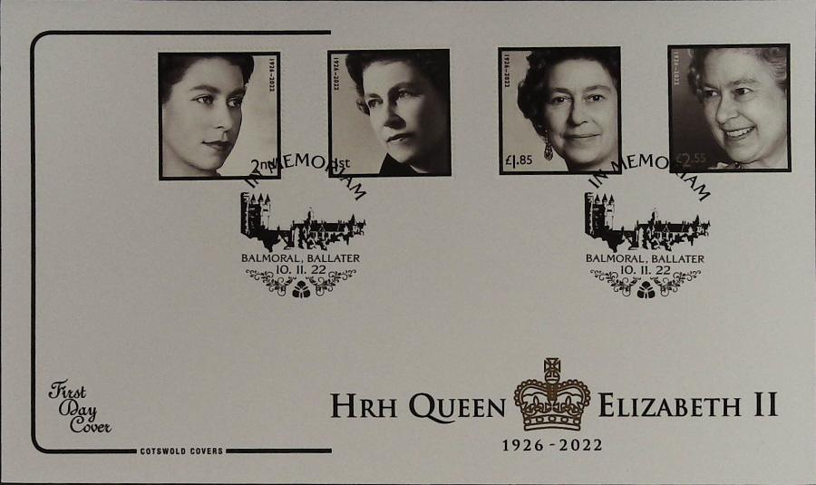 2022 HM QUEEN ELIZABETH 11 IN MEMORIAM COTSWOLD FDC -BALMORAL Postmark