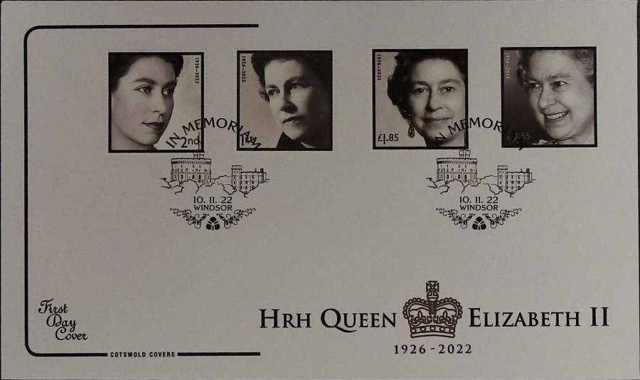 2022 HM QUEEN ELIZABETH 11 IN MEMORIAM COTSWOLD FDC - WINDSOR Postmark