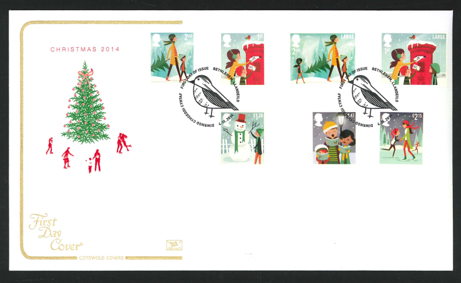 2014 Christmas Set,COTSWOLD, FDC F D I Bethlehem Handstamp