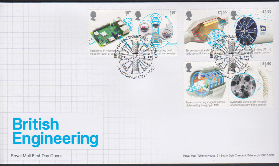 2019 FDC -British Engineering Set FDC Paddington W2 Postmark