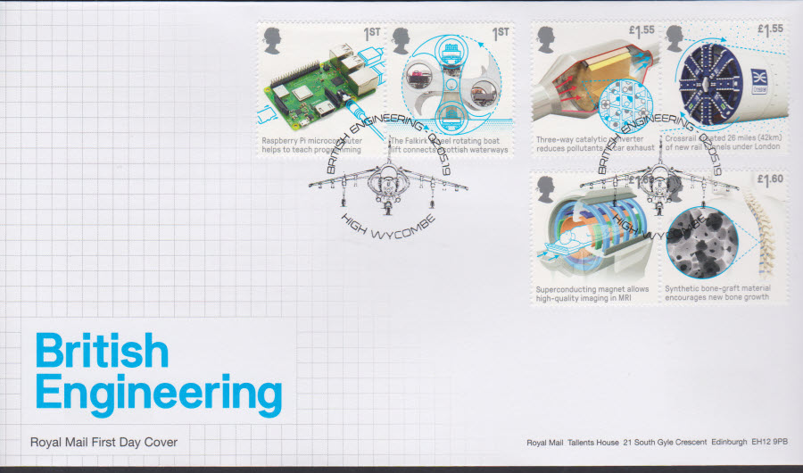 2019 FDC -British Engineering Set FDC High Wycombe Postmark