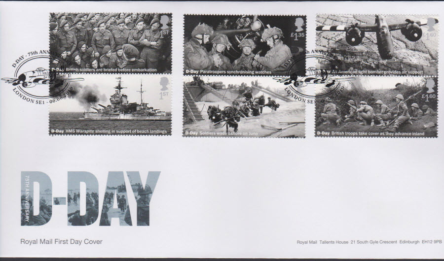 2019 FDC -D Day Set FDC London SE1 Postmark