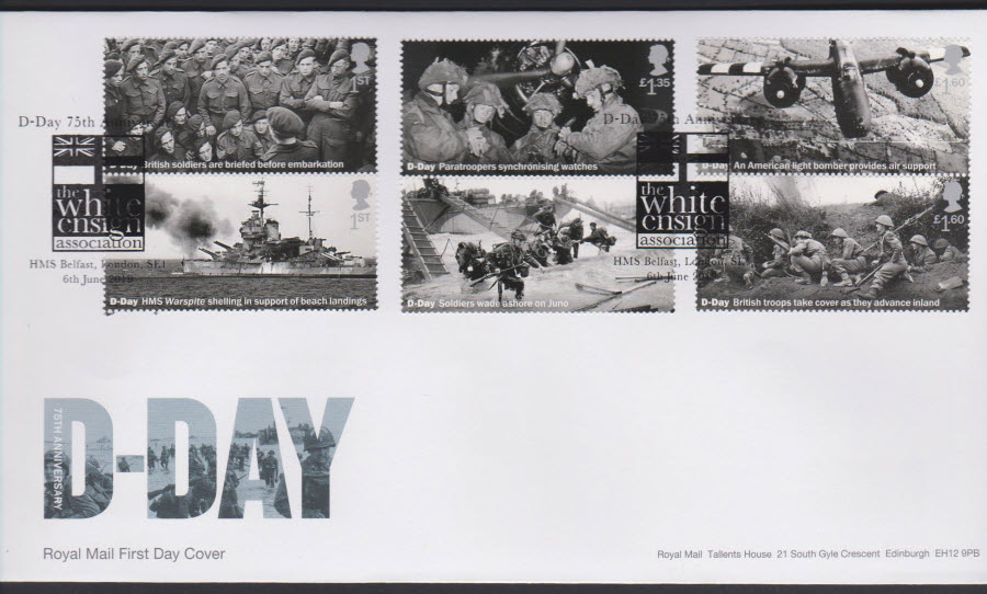 2019 FDC -D Day Set FDC White Ensign Assn London SE1 Postmark