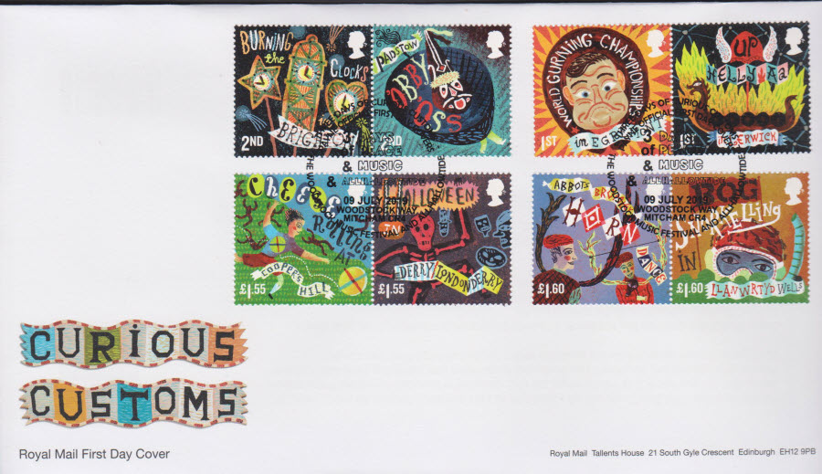 2019 FDC -Curious Customs FDC Woodstock Way,Mitcham Postmark