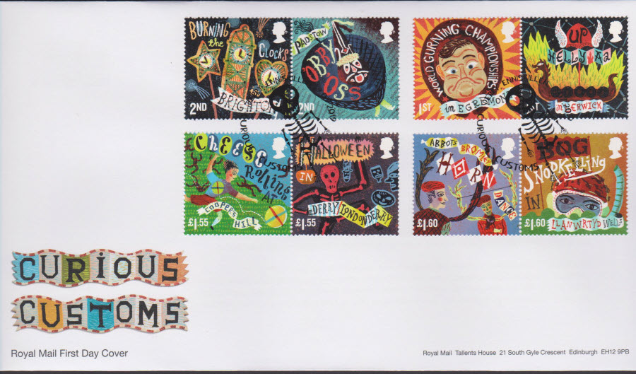 2019 FDC -Curious Customs FDC Derry,Enniskillen Postmark