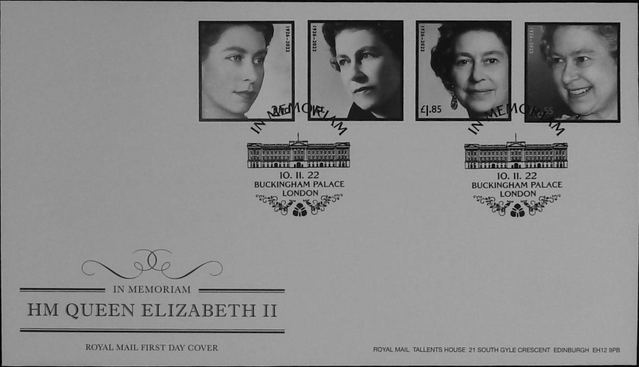 2022 H M Queen Elizabeth II In Memoriam FDC - Buckingham Palace London Postmark