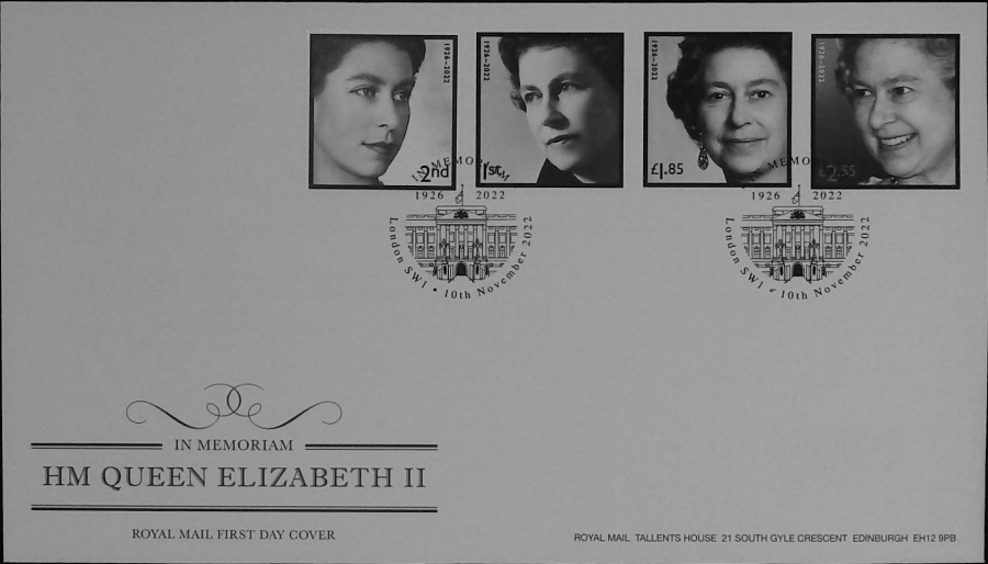2022 H M Queen Elizabeth II In Memoriam FDC - London S W 1 Postmark - Click Image to Close