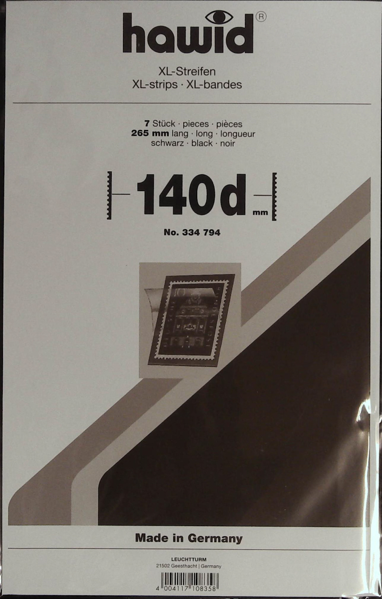 Hawid Mounts Strips Black Background 140mm x 265mm 140d - Click Image to Close