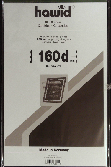 Hawid Mounts Strips Black Background 160mm x 265mm 160d