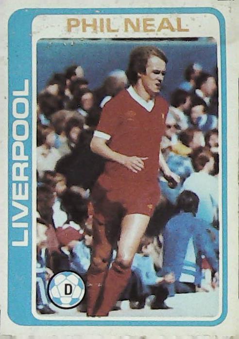Topps UK 1979 Footballers Blue Back Liverpool No 198 Phil Neal