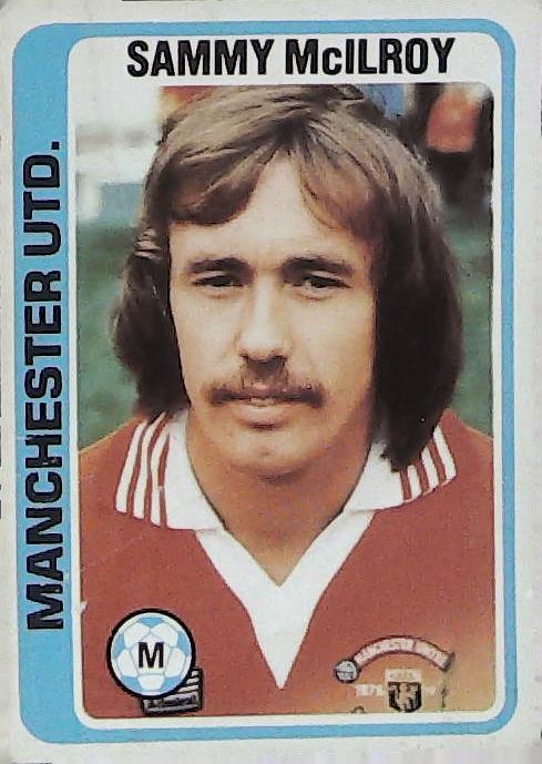 Topps UK 1979 Footballers Blue Back Manchester United No 370 Sammy McIlroy