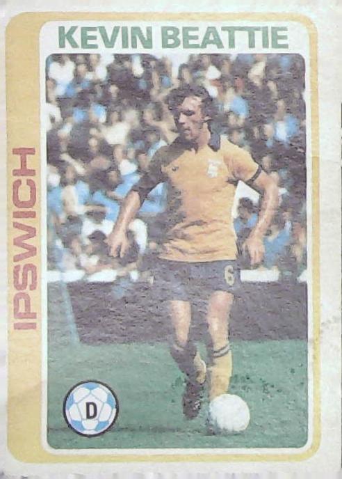 Topps UK 1979 Footballers Blue Back IPSWICH No 294 Kevin Beattie