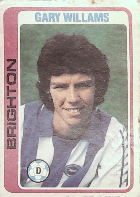 Topps UK 1979 Footballers Blue Back BRIGHTON No 359 Gary Williams