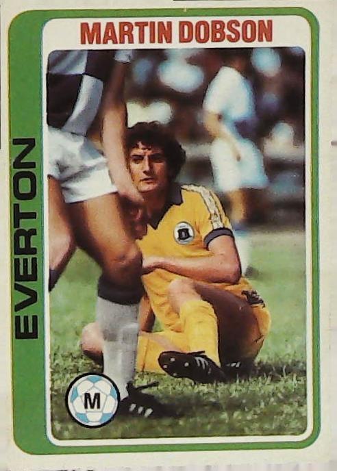 Topps UK 1979 Footballers Blue Back EVERTON No 108 Martin Dobson