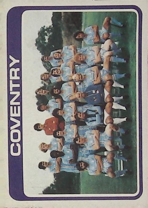 Topps UK 1979 Footballers Blue Back COVENTRY No 381 team Checklist Marked on back