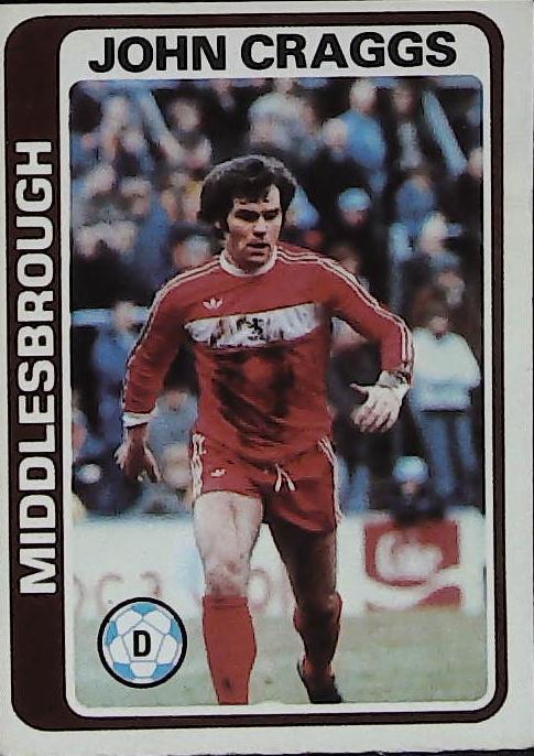Topps UK 1979 Footballers Blue Back MIDDLESBROUGH No 76 John Craggs