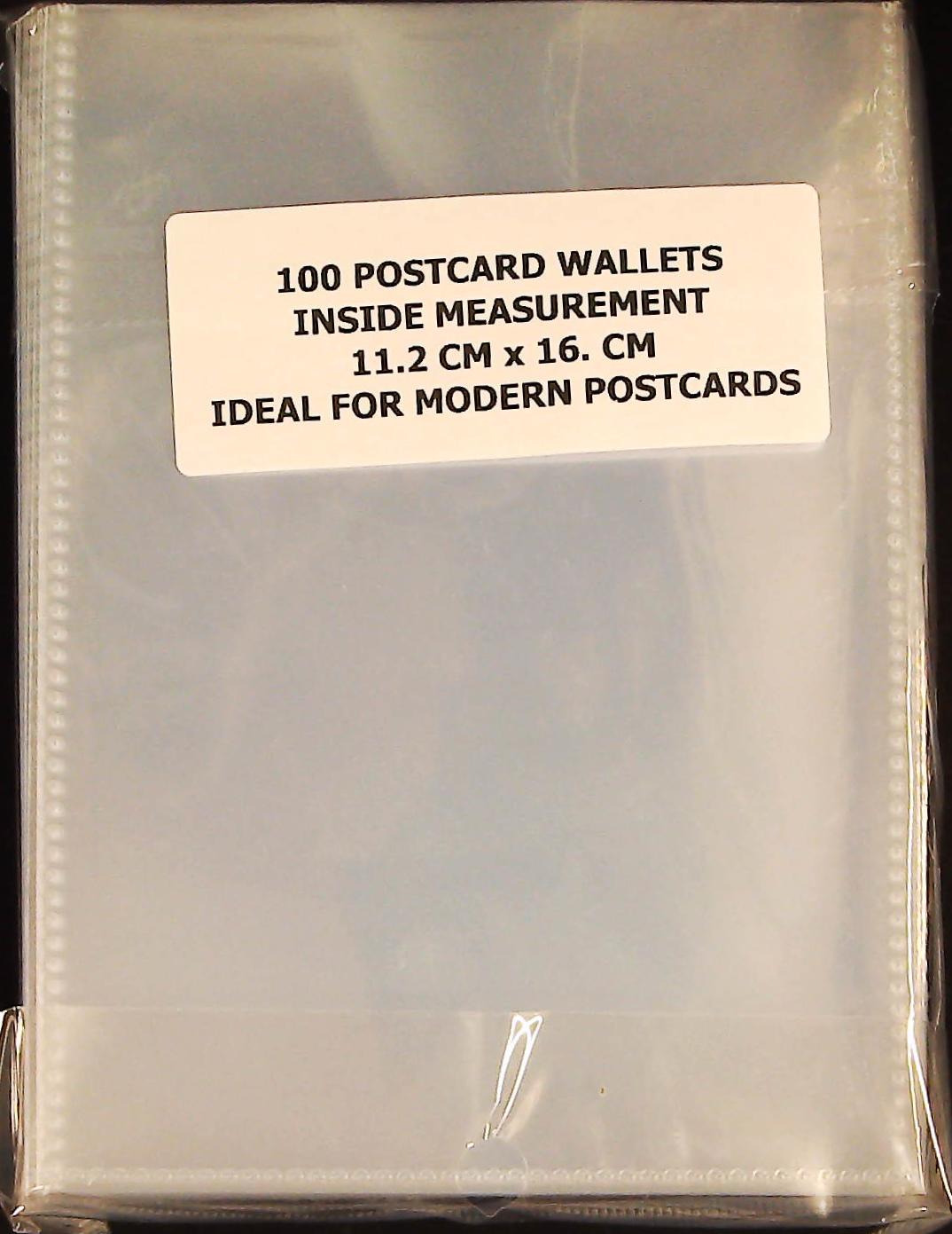 Modern Size Postcard Wallets 100 per pack