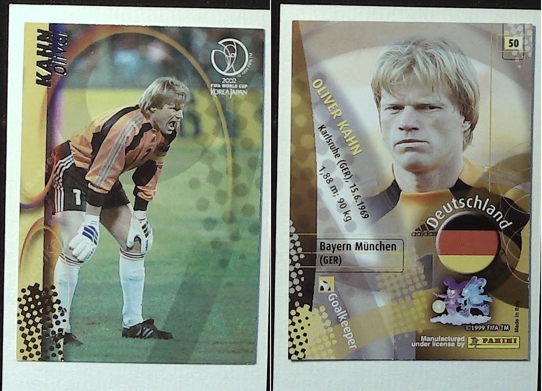 PANINI 2002 WORLD CUP FOOTBALL CARDS GERMANY No50 OLIVER KAHN