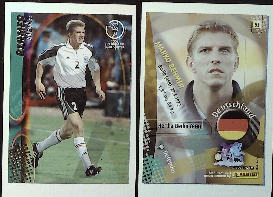 PANINI 2002 WORLD CUP FOOTBALL CARDS GERMANY No52 MARKO REHMER