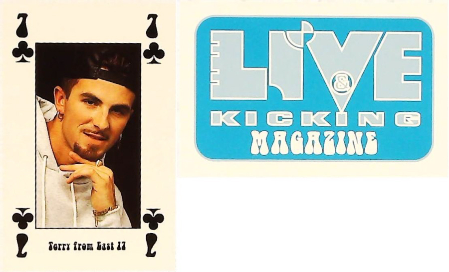Live & Kicking Magazine Playing Card 7 Clubs Terry from East 17