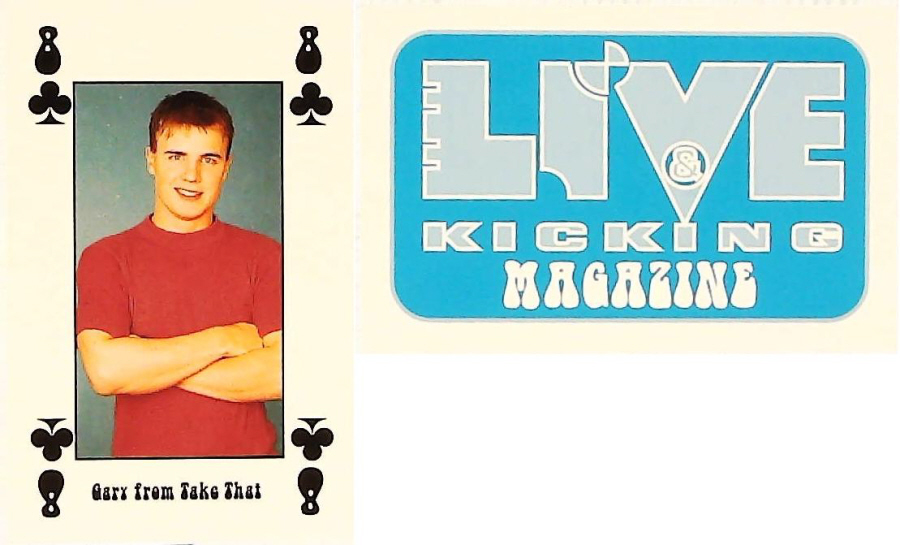 Live & Kicking Magazine Playing Card 8 Clubs Gary from Take That