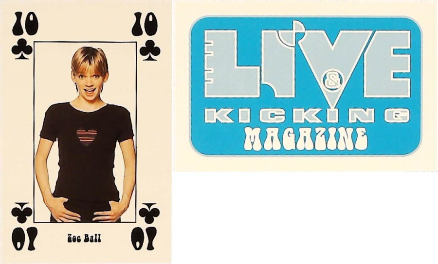 Live & Kicking Magazine Playing Card 10 Clubs Zoe Ball