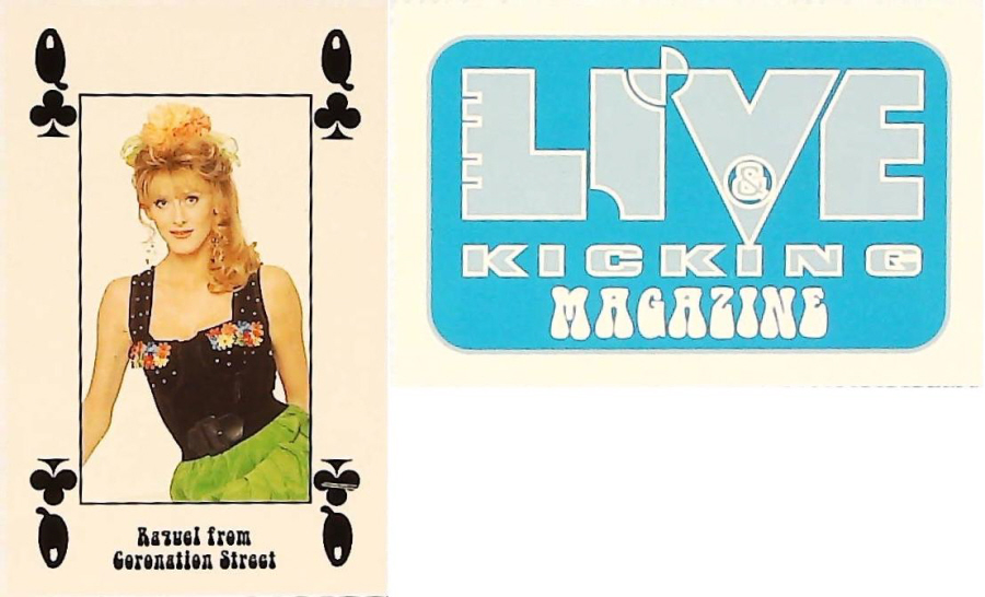 Live & Kicking Magazine Playing Card Queen Clubs Raquel from Coronation Street