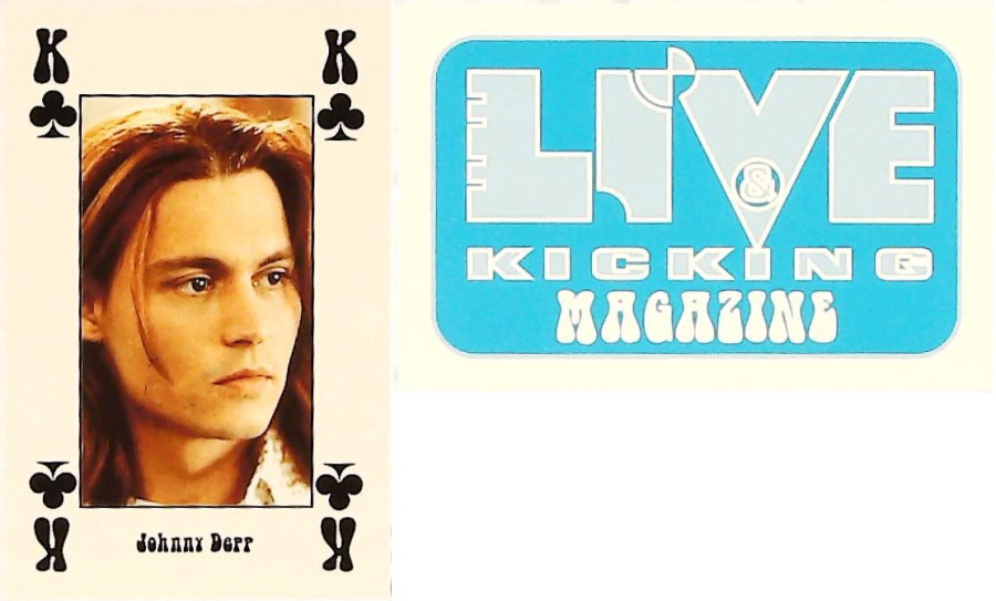 Live & Kicking Magazine Playing Card King Clubs Jonny Depp