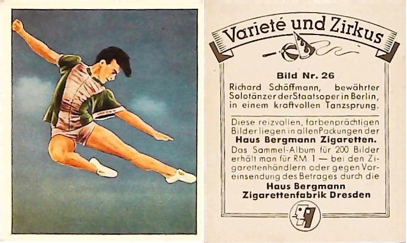 Bergmann Variety & CircusGerman Cigarette Card No 26