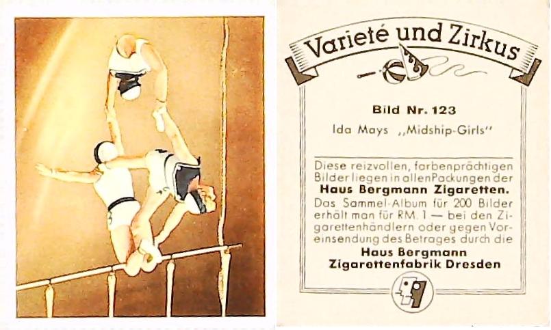 Bergmann Variety & CircusGerman Cigarette Card No 123