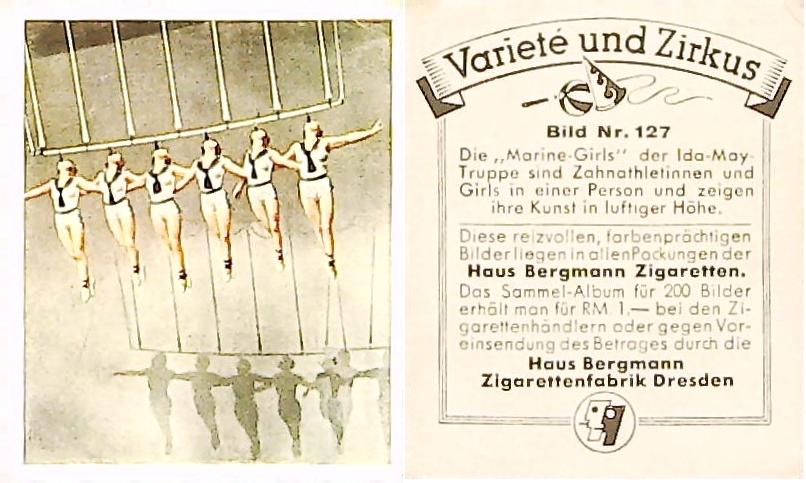 Bergmann Variety & CircusGerman Cigarette Card No 127