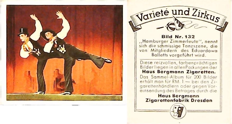 Bergmann Variety & CircusGerman Cigarette Card No 132