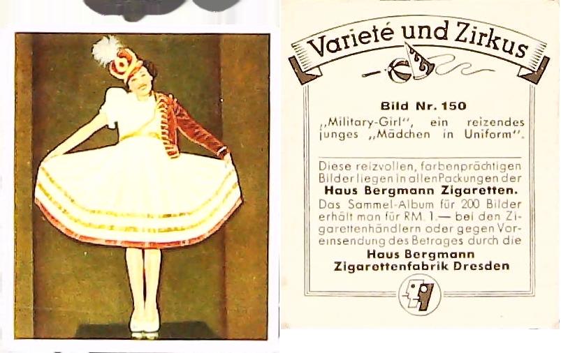 Bergmann Variety & CircusGerman Cigarette Card No 150
