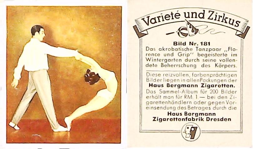 Bergmann Variety & CircusGerman Cigarette Card No 181