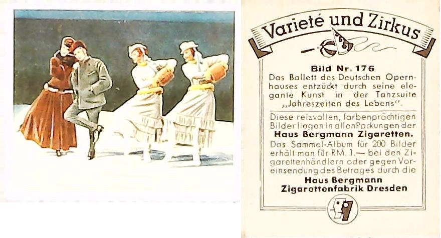 Bergmann Variety & CircusGerman Cigarette Card No 176