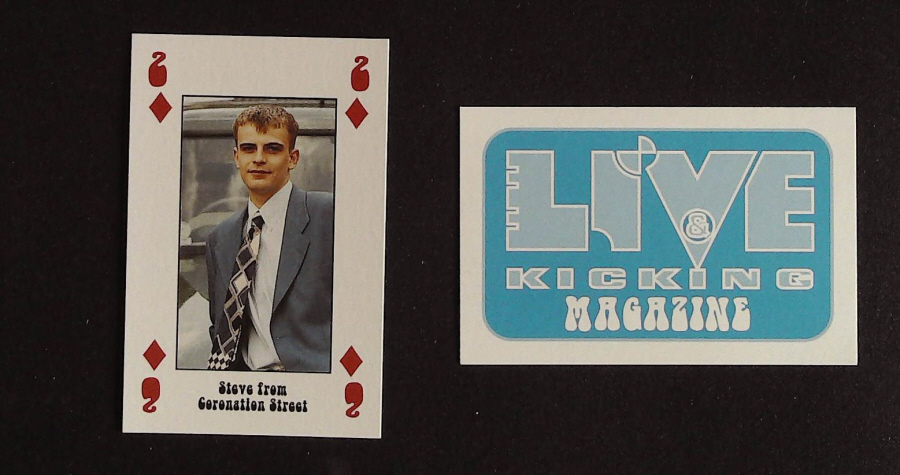 Live & Kicking Magazine Playing Card 2 Diamonds Steve from Coronation Street