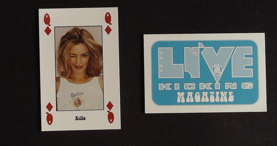 Live & Kicking Magazine Playing Card Queen Diamonds Kylie