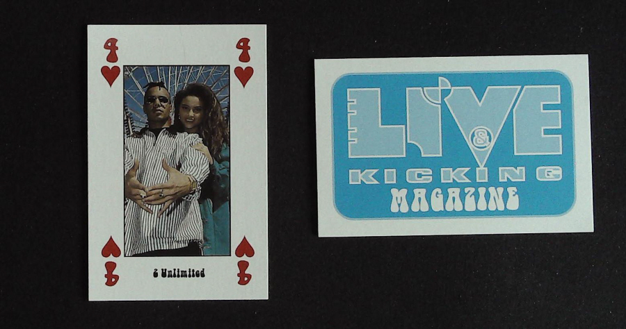 Live & Kicking Magazine Playing Card 4 Hearts 2 Unlimited