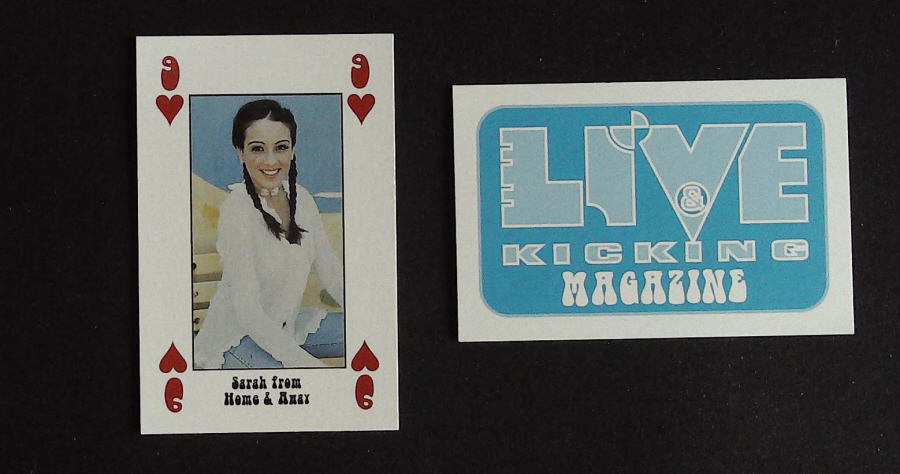 Live & Kicking Magazine Playing Card 9 Hearts Sarah from Home & Away