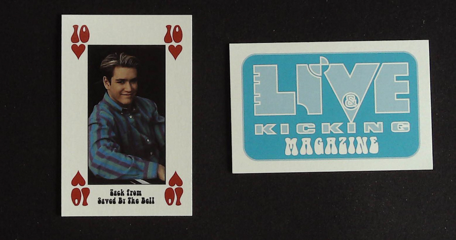 Live & Kicking Magazine Playing Card 10 Hearts Zack from Saved by the Bess