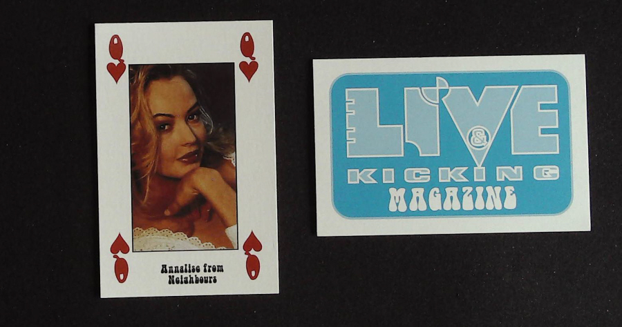 Live & Kicking Magazine Playing Card Queen Hearts Annalise from Neighbors