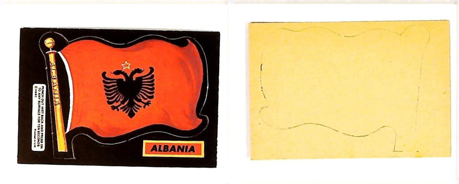 A & B C 1971 FLAGS cut outs ALBANIA