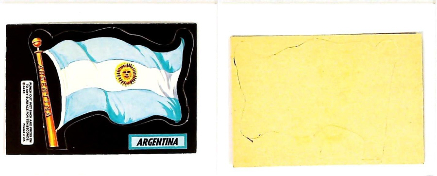 A & B C 1971 FLAGS cut outs ARGENTINA