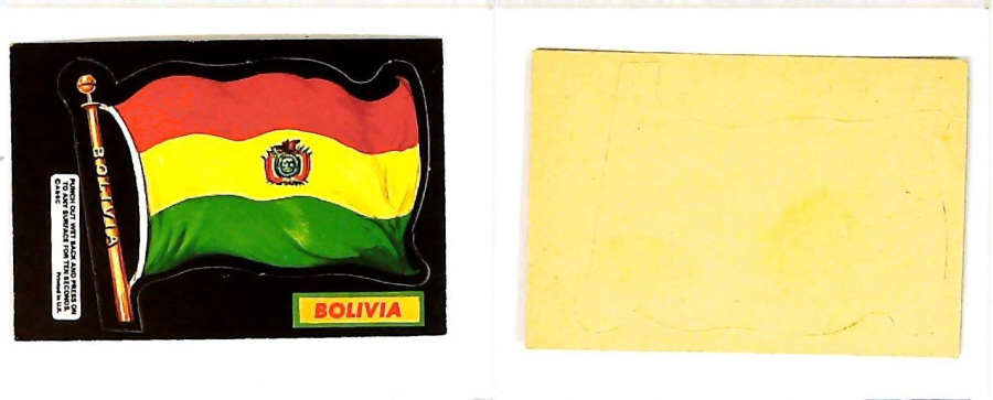 A & B C 1971 FLAGS cut outs BOLIVIA