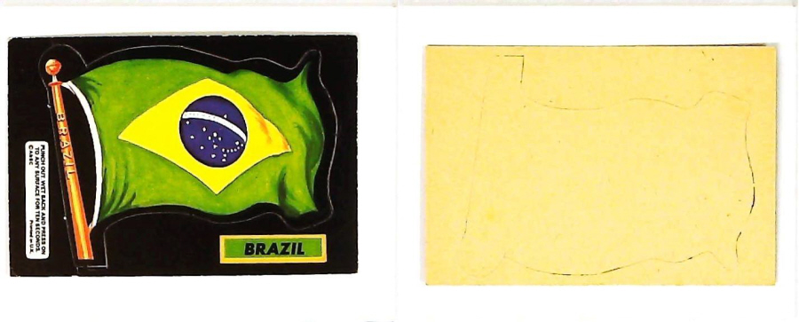 A & B C 1971 FLAGS cut outs BRAZIL
