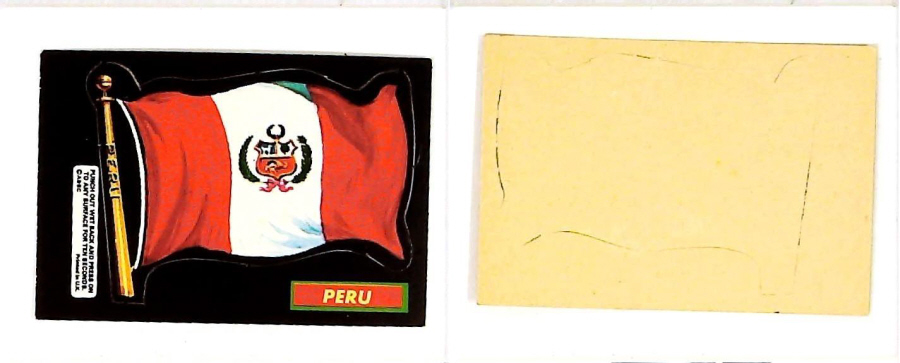 A & B C 1971 FLAGS cut outs PERU