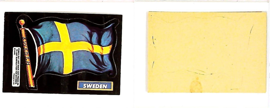 A & B C 1971 FLAGS cut outs SWEDEN