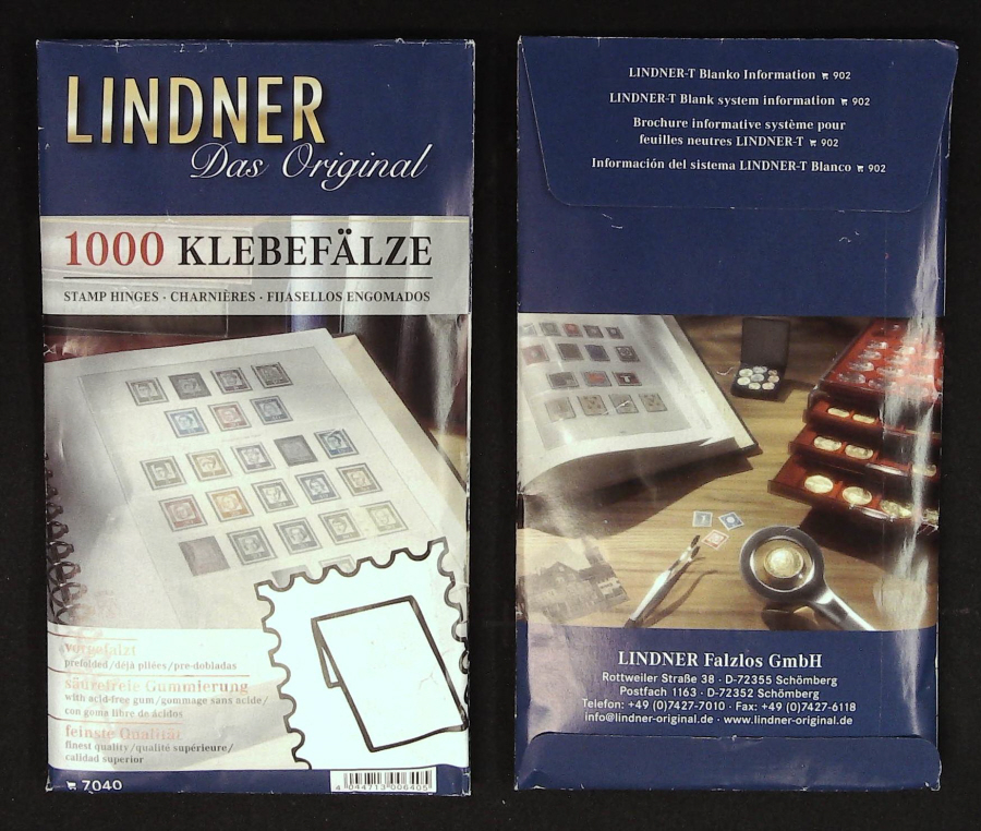 LIDNER Folded Hinges 1000 per packet 1 packet